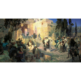 РЕПРОДУКЦИИ НА КАРТИНИ Христос и грешницата (Кой е без грях?) (1888)